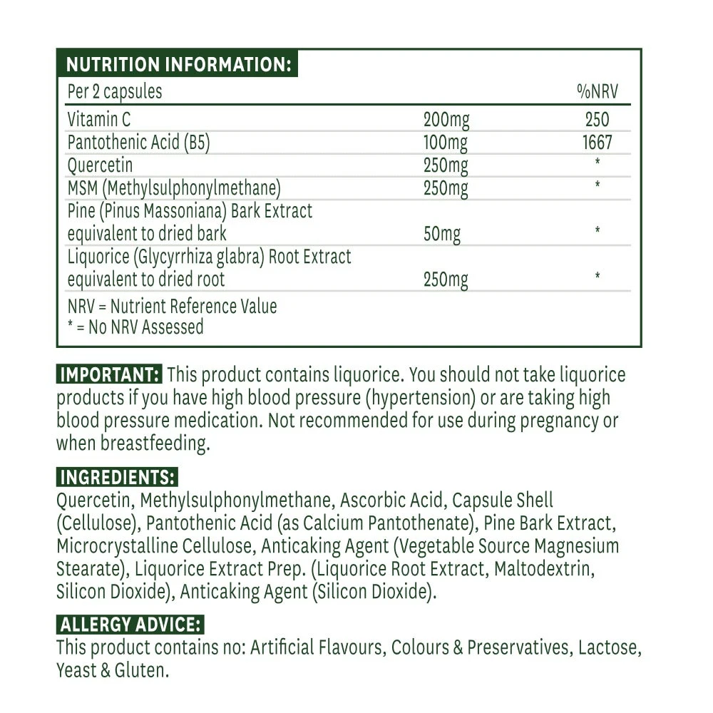 Natures Aid - Fórmula de Quercetina (90 Cápsulas) - Image 2