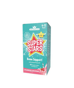Natures Aid - Natures Aid Super Stars Bone Support - Strawberry Milkshake Flavor (60 Chewable Tablets)