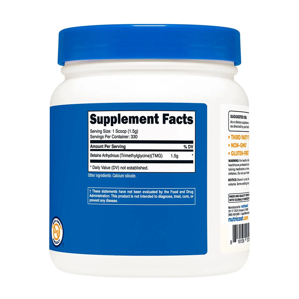 Nutricost - Pó de Betaína Anidra (TMG) Nutricost (500 g) - Image 2