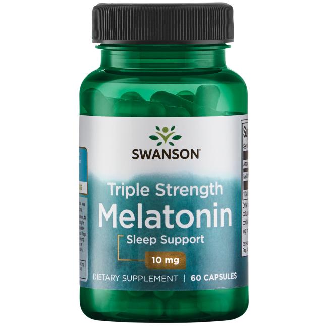 Swanson - Melatonin Tre Gange Styrke 10 mg - 60 Kapsler