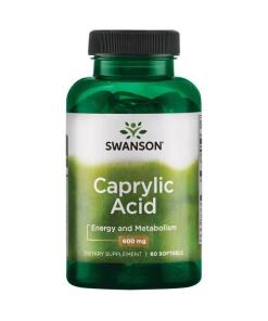 Swanson - SWANSON Kwas kaprylowy 600mg 60 kaps