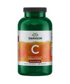 Swanson - SWANSON Witamina C500 + dzika ró¿a 400kaps
