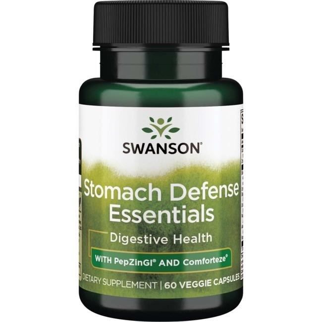 Swanson - Stomach Defense Essentials with PepZinGI and Comforteze - 60 vcaps