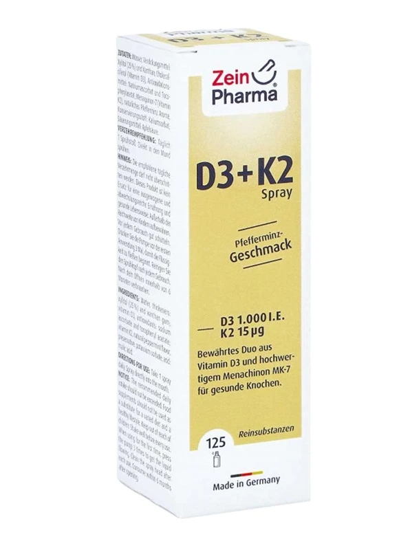 Zein Pharma - Vitamin D3 + K2 Spray