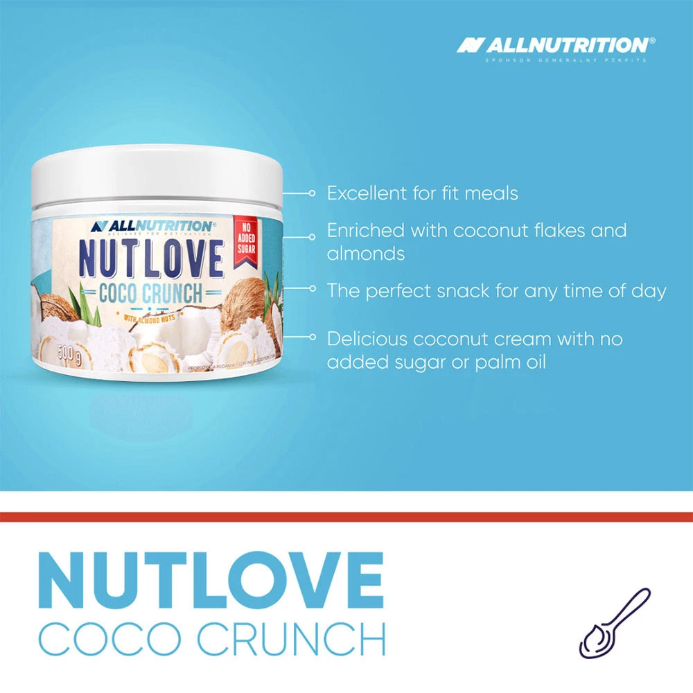 Nutlove, Coco Crunch - 500g é um creme de avelã com coco e pedaços crocantes, conhecido como "Nutella" no Brasil - Image 3