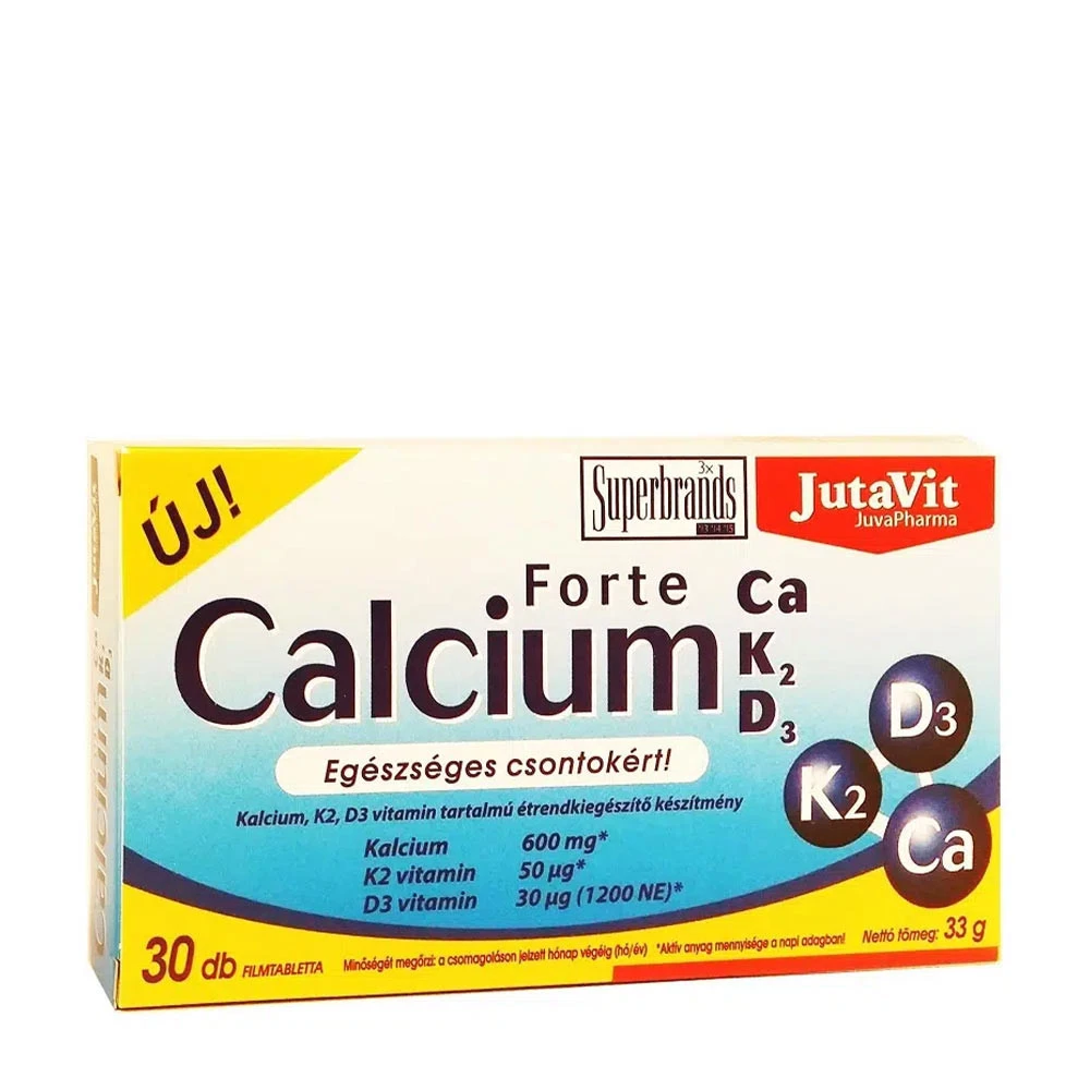 JutaVit - JutaVit Calcium Forte + Ca/K2/D3 (30 Tablets)