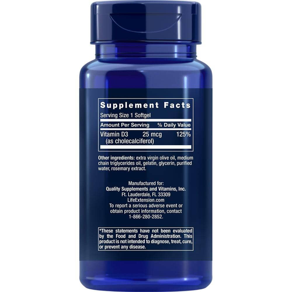 Vitamina D3, 1000IU - 250 softgels - Image 5