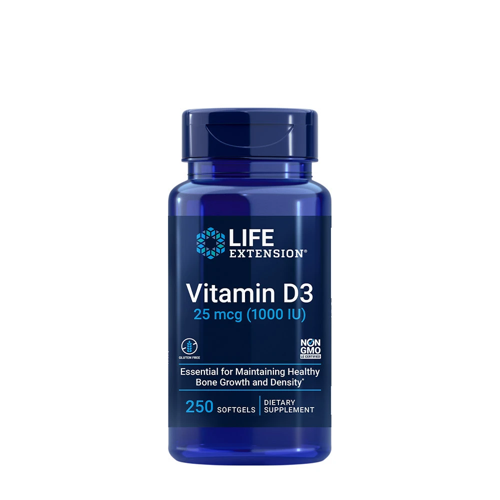 Life Extension - Life Extension - Vitamin D3 25 mcg (1000 IU) (250 Softgels)