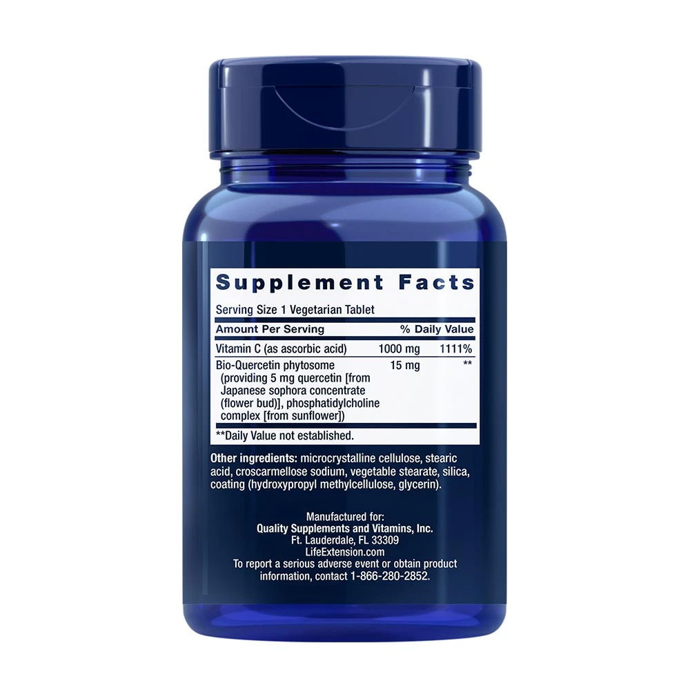 Vitamina C e Bio-Quercetin Phytosome - 60 tabs vegetarianos - Image 3