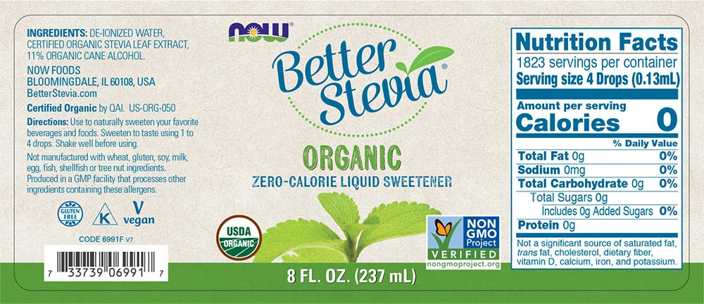 Melhor Stevia Liquid, orgânico - 237 ml. - Image 2