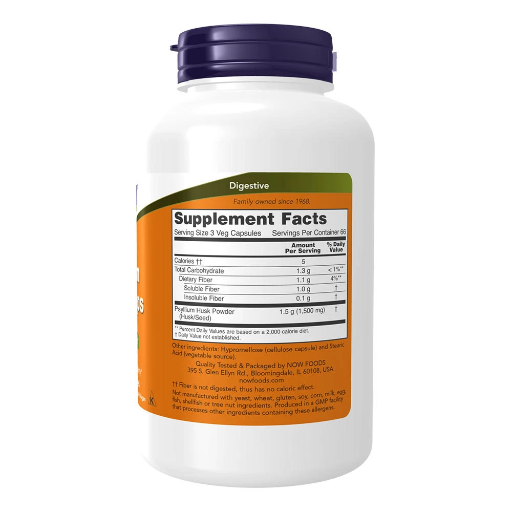Psyllium Husk, 500mg - 200 vcaps - Image 5