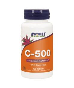 NOW - Vitamin C-500 with Rose Hips - 100 tablets