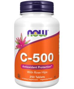 NOW - Vitamin C-500 with Rose Hips - 250 tablets