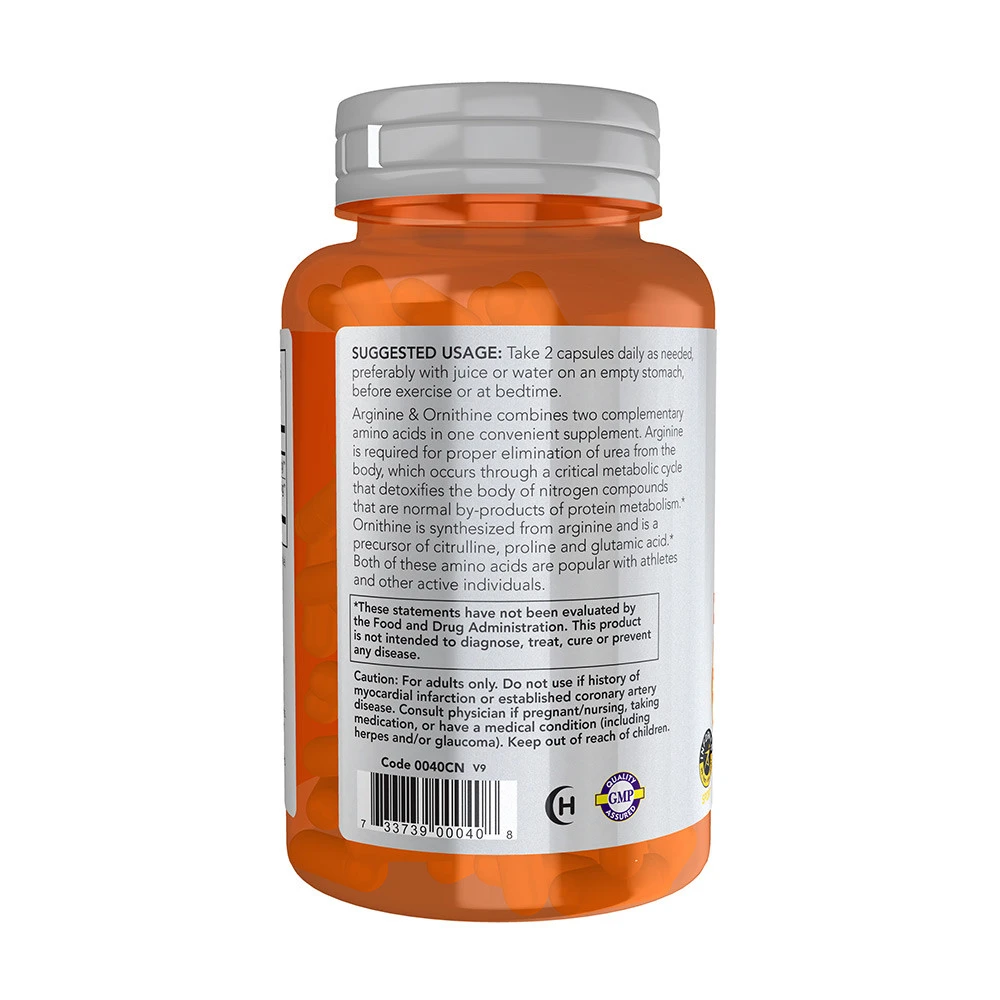 Arginine & Ornithine, 500/250 - 100 vcaps - Image 3