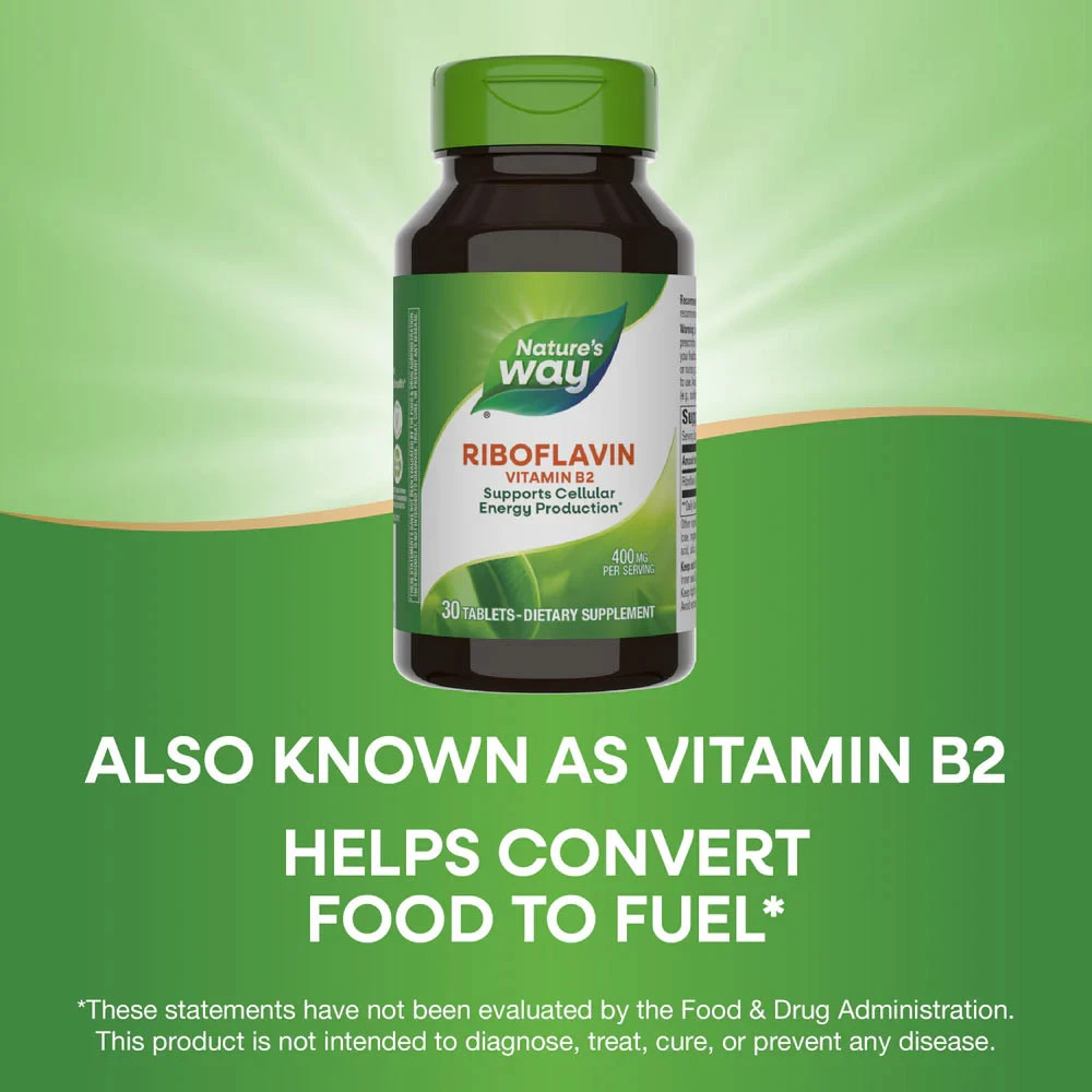 Nature's Way - Vitamina B2 Riboflavina (30 Comprimidos) - Image 6