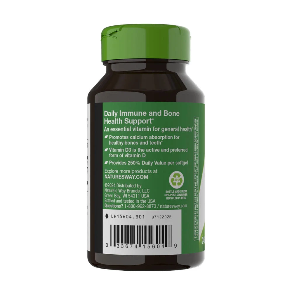 Nature's Way - Vitamina D3 (240 Cápsulas Moles) - Image 3