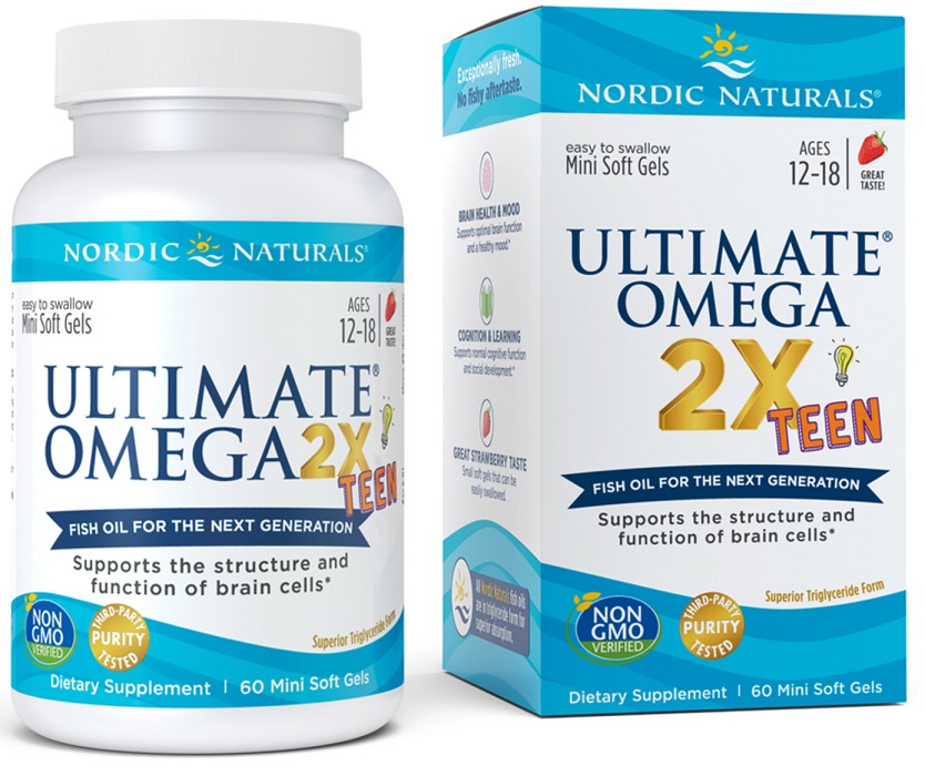 Nordic Naturals - Ultimate Omega 2X TEEN - 60 mini-kapsler