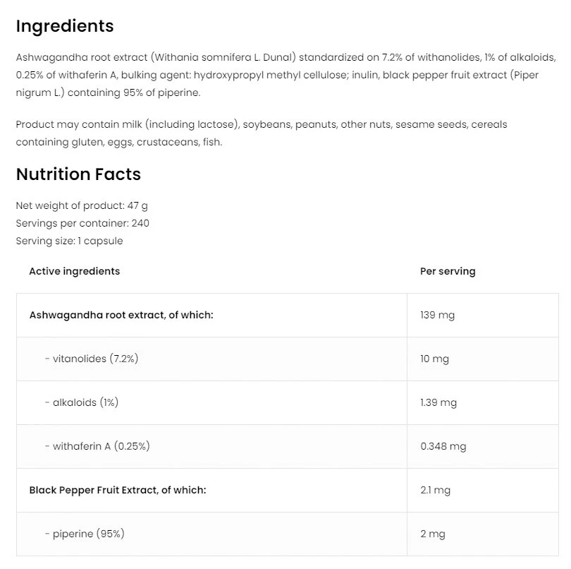 Ostrovit - Ashwagandha VEGE (240 Cápsulas) - Image 7