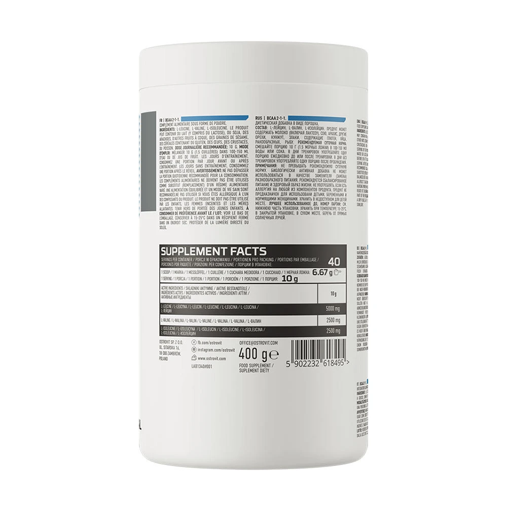 Ostrovit - BCAA 2-1-1 Natural (400 g) - Image 6