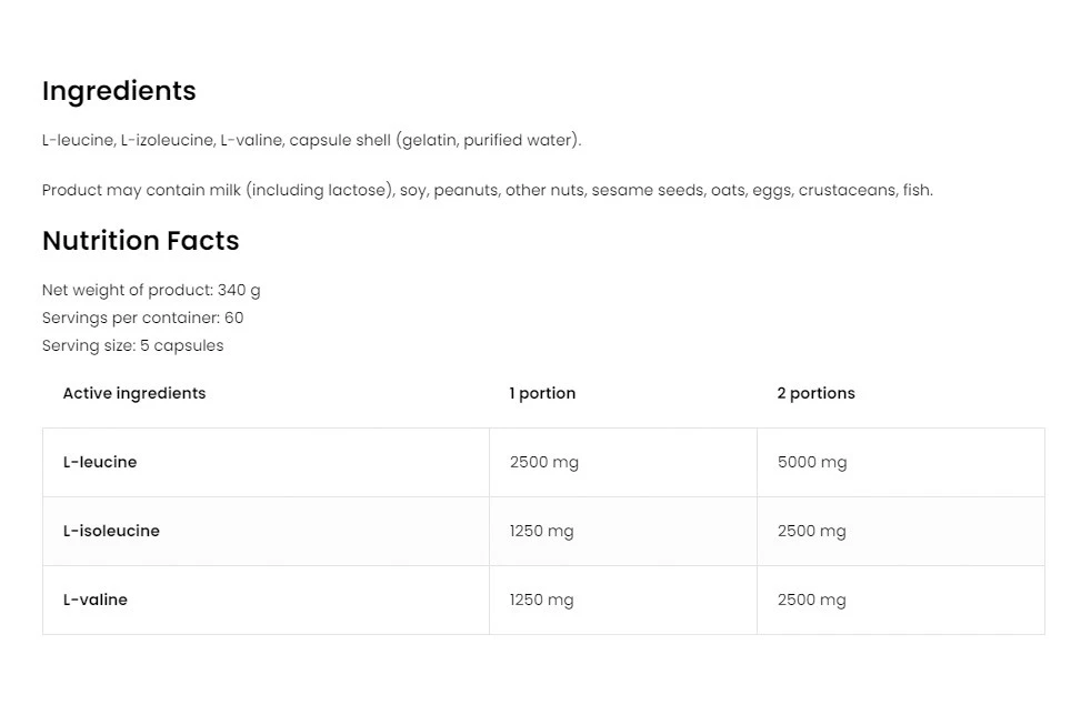 Ostrovit - BCAA 5000 mg (300 Cápsulas) - Image 4