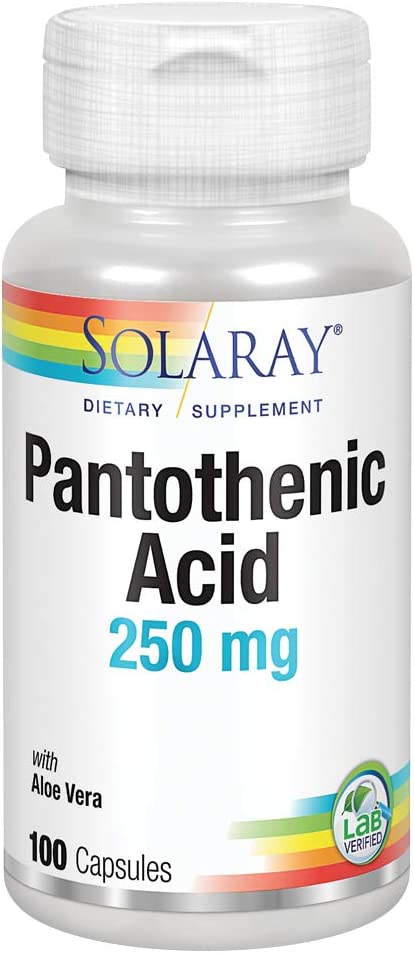 Solaray - Solaray pantothenic acid 250mg 100 capsules