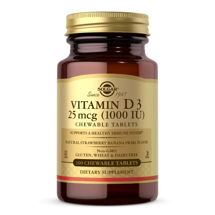 Solgar - Vitamin D3-tyggetabletter