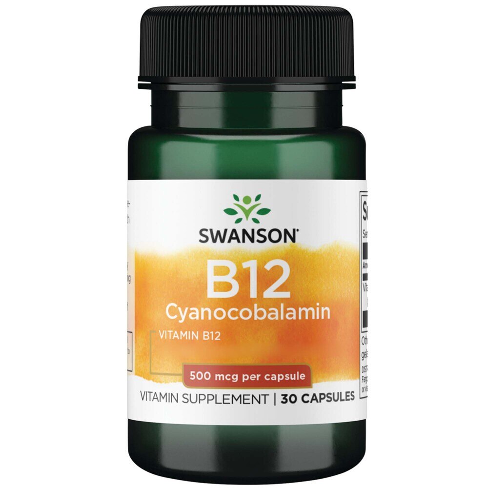 Swanson - Swanson Vitamin B12 Cyanocobalamin 500mcg 30 capsules
