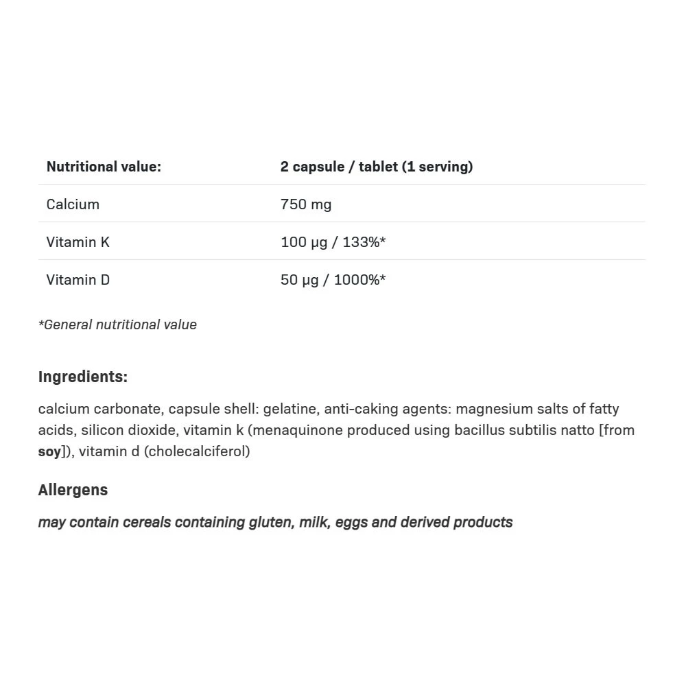 Cálcio D3 + K2 - 90 caps - Image 2