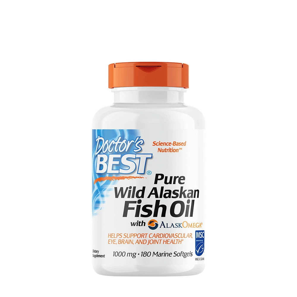Doctor's Best - Doctor's Best - Pure Wild Alaskan Fish Oil + Alaskomega (180 Marine Softgels)