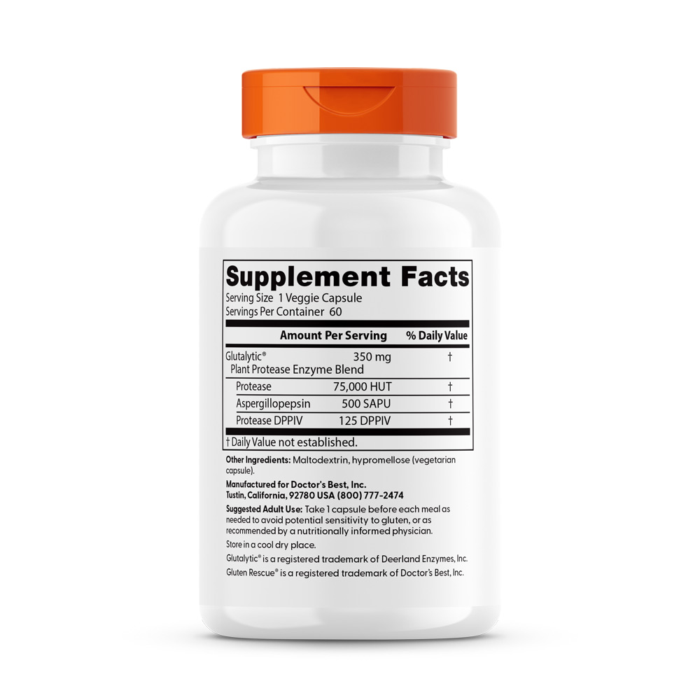 Gluten Rescue com Glutalytic - 60 vcaps - Image 3