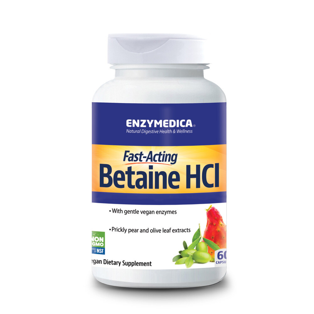 Enzymedica - Betaina Hci 600 Mg, 60 Cápsulas