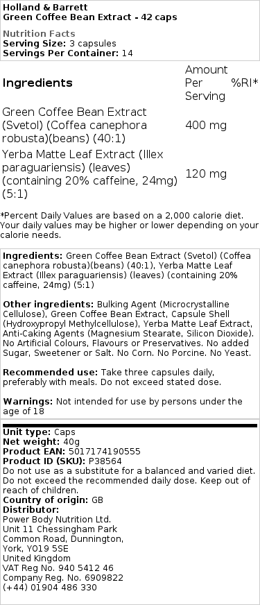 Extrato de grãos de café verde - 42 caps - Image 2