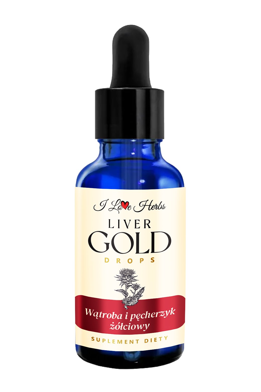 I Love Herbs - I LOVE HERRBS - LIVER Gold Drops WĄTROBA I PĘCHERZYK ŻÓŁCIOWY (50 ml)