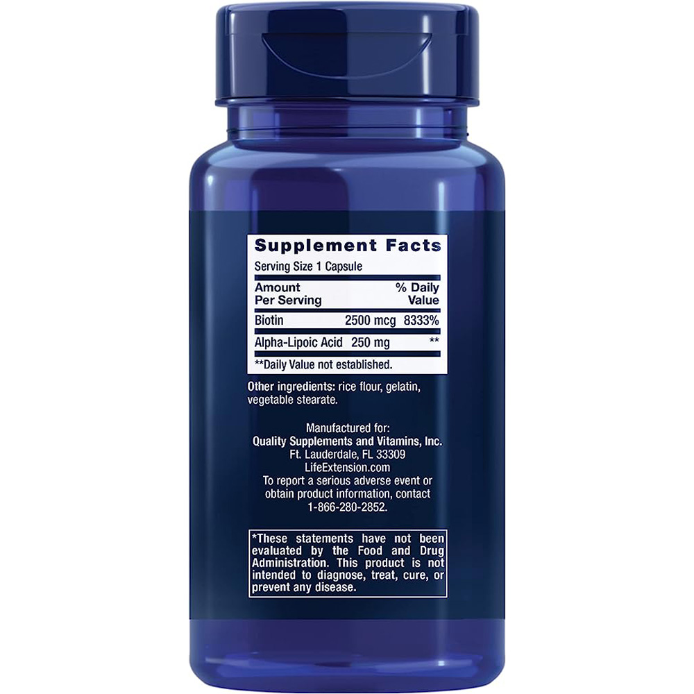 Ácido alfa-lipóico com Biotina - 60 caps - Image 3