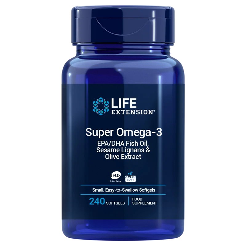 Life Extension - LIFE EXTENSION Super Omega-3 EPA/DHA with Sesame Lignans & Olive Extract EU version (240 easy-to-swallow sgels)
