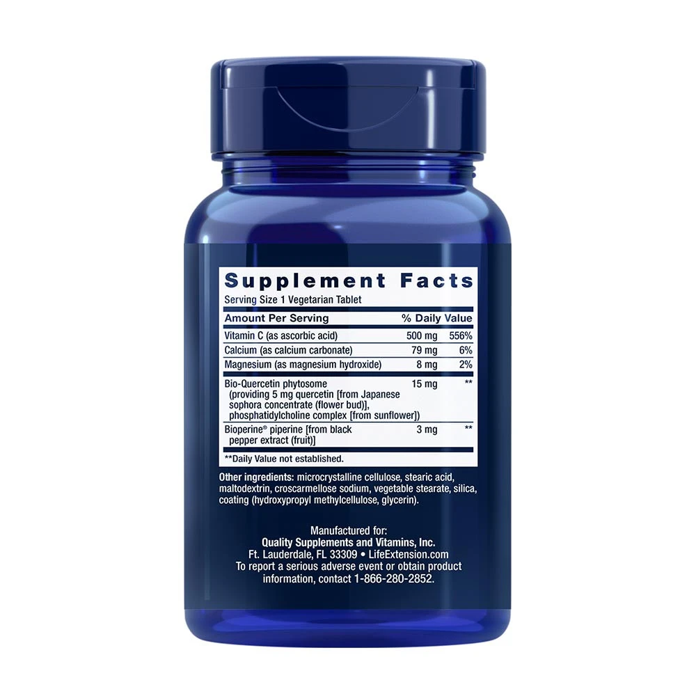 Fast-C e Bio-Quercetin Phytosome - 60 tabs vegetarianos - Image 2