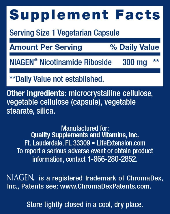 Regenerador Celular NAD+, 300mg - 30 cápsulas vegetarianas - Image 4