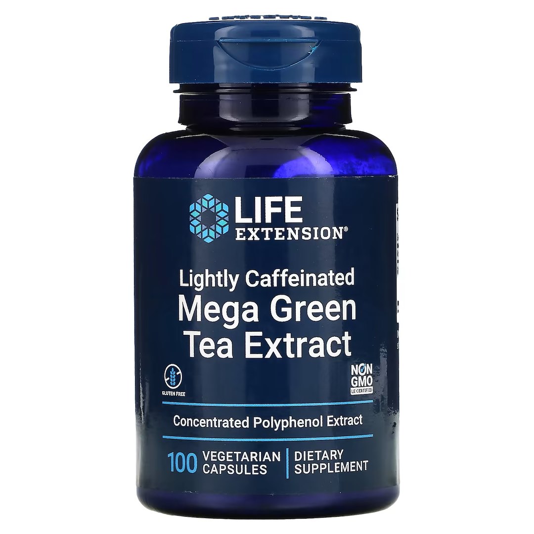 Life Extension - Lightly Caffeinated Mega Green Tea Extract - 100 vcaps