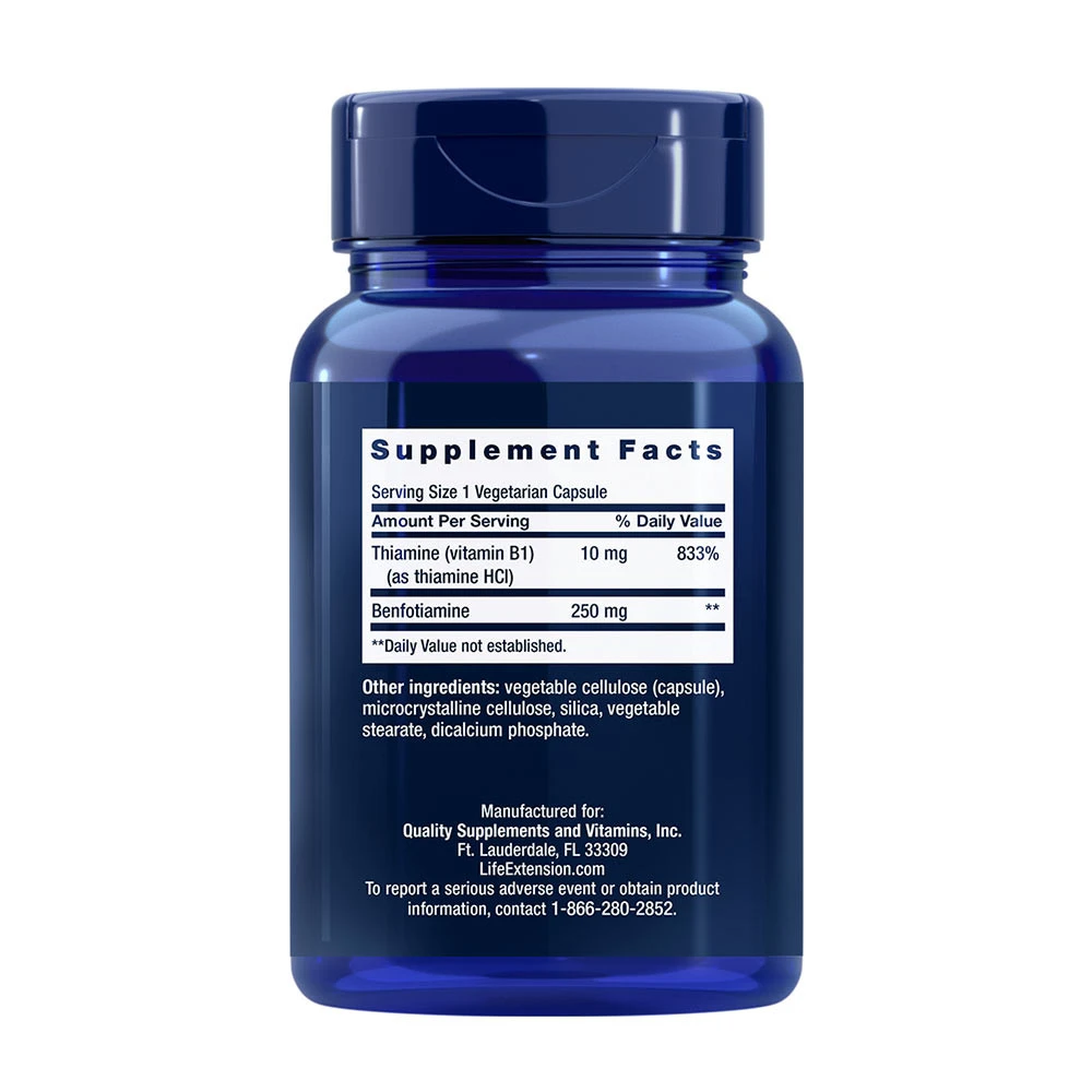 Mega Benfotiamine, 250mg - 120 vcaps - Image 5
