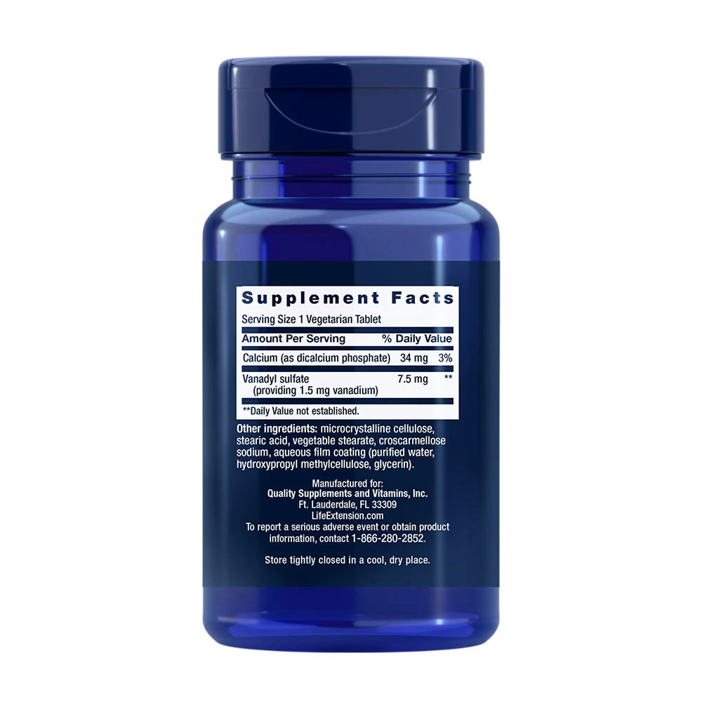 Vanadyl Sulfate, 7,5mg - 100 tabs vegetarianas - Image 4