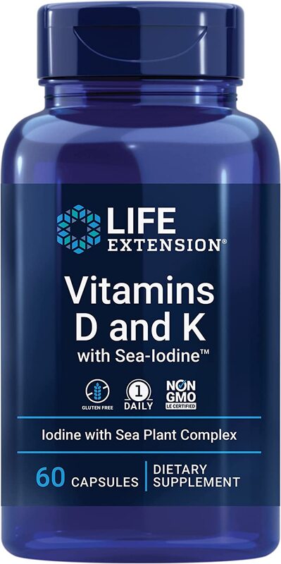 Vitaminas D e K com Sea-Iodine - 60 caps - Image 4