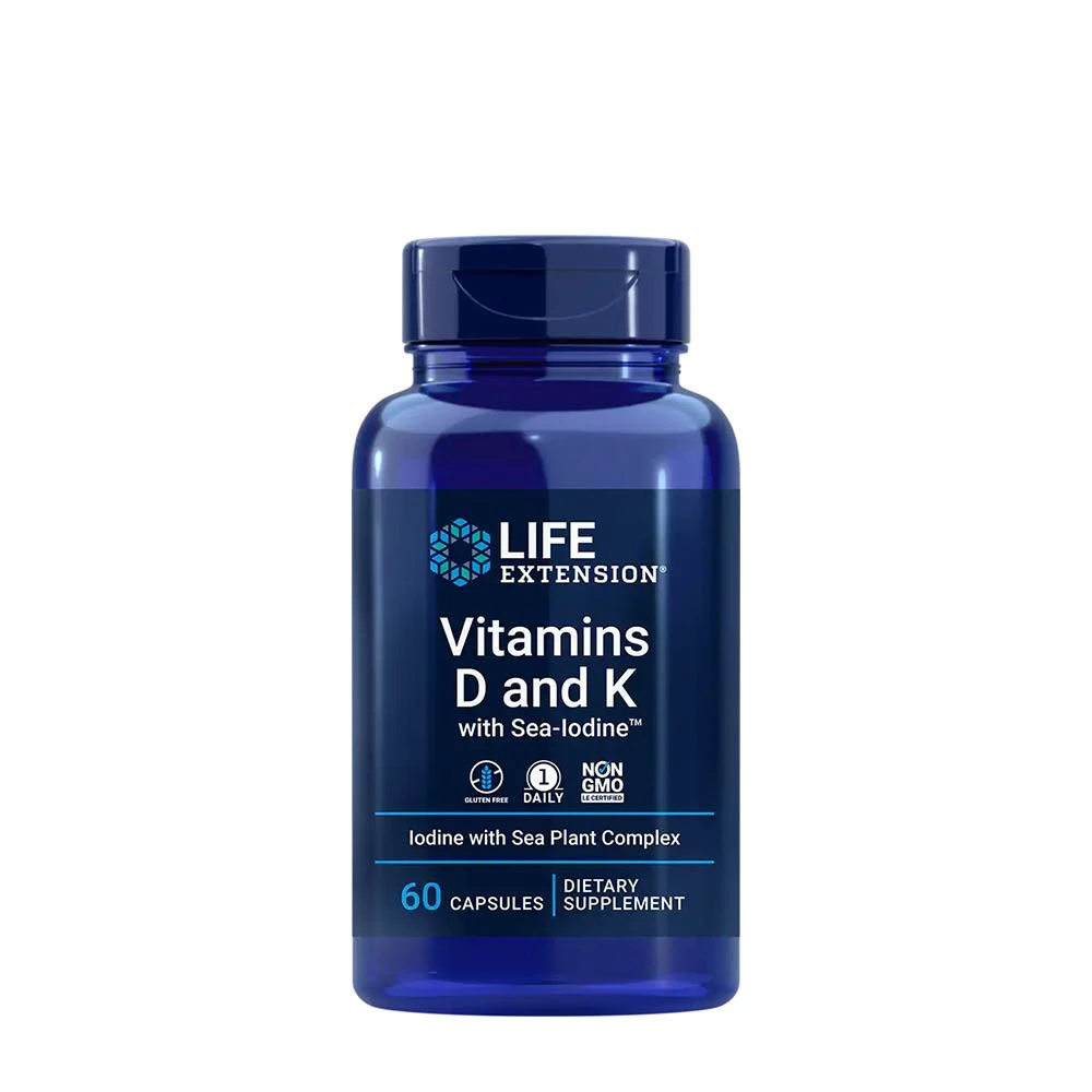 Life Extension - Vitamins D and K with Sea-Iodine - 60 caps