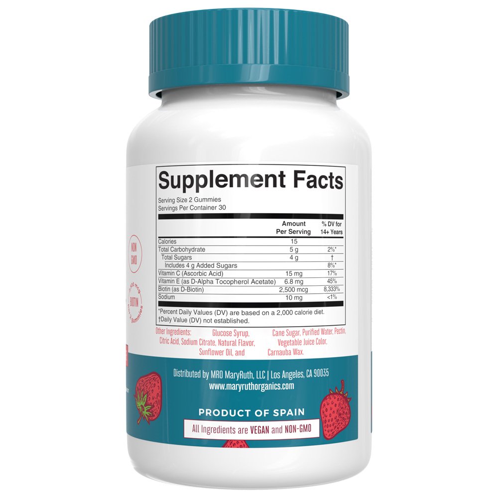 Cabelo, pele e unhas orgânicos, morango - 60 gomas - Image 4