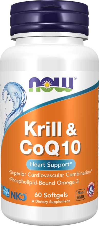 NOW Foods - Krill & CoQ10 - 60 softgels
