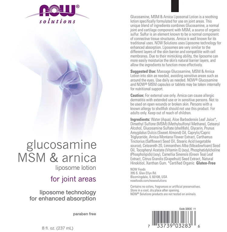 Glucosamina, MSM e Arnica Liposome Lotion - 237 ml. - Image 7