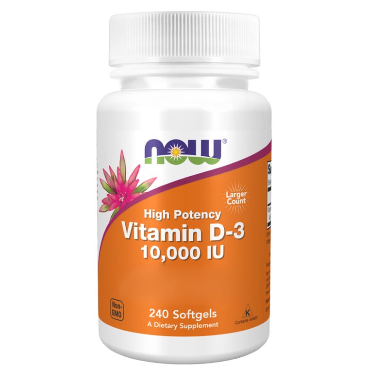NOW Foods - Vitamina D-3 10.000 UI (240 Cápsulas Moles) - Image 4