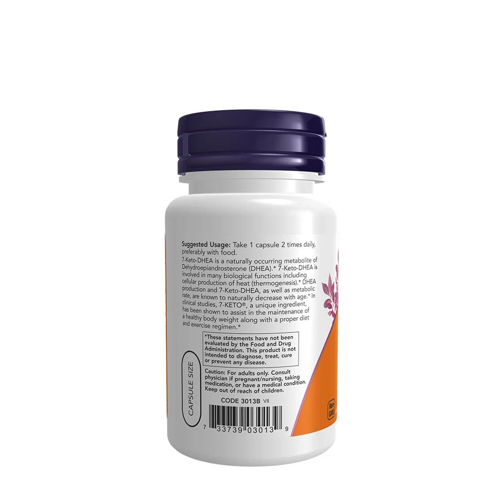 NOW Foods - 7-KETO® 100 mg (60 Cápsulas Vegetais) - Image 5