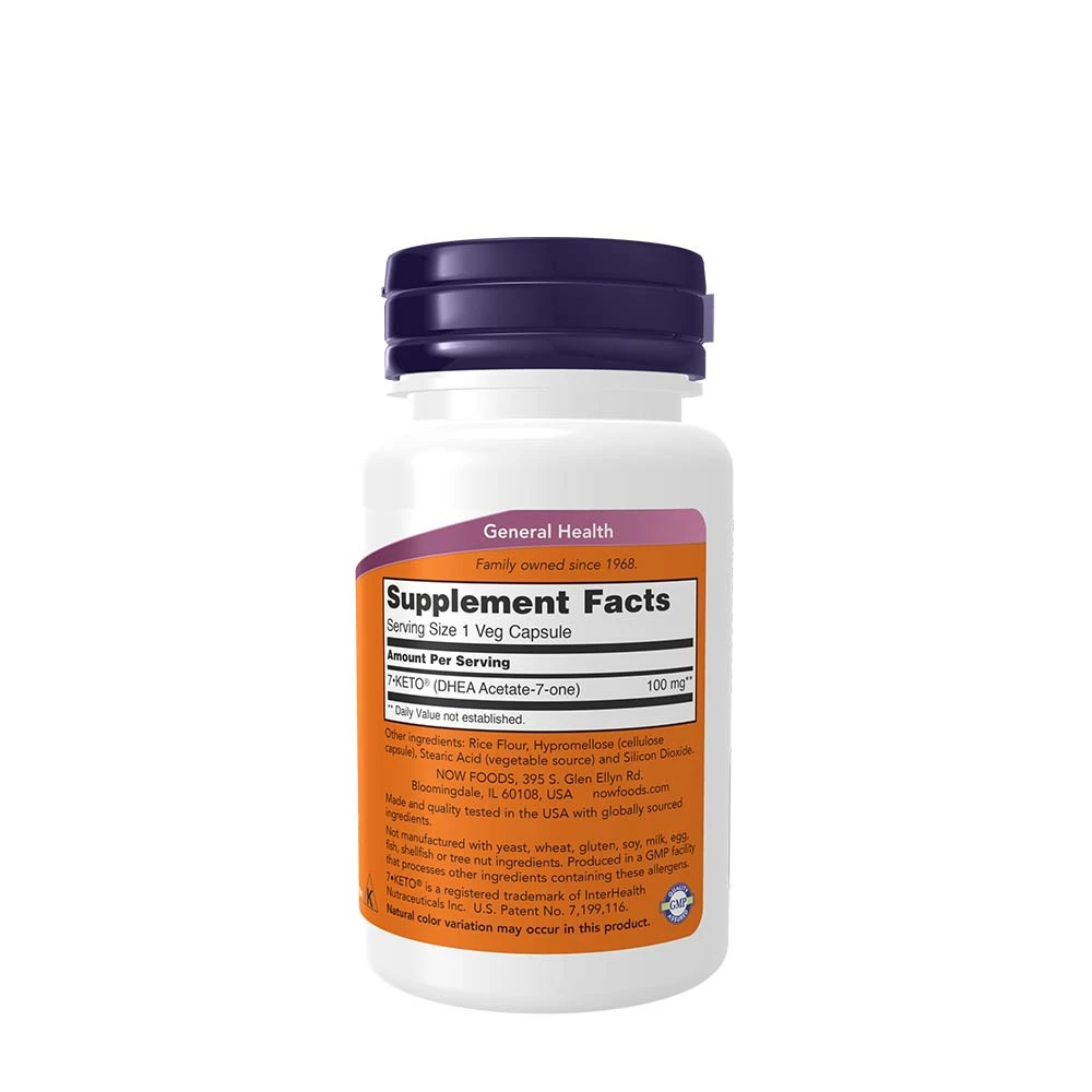 NOW Foods - 7-KETO® 100 mg (60 Cápsulas Vegetais) - Image 7