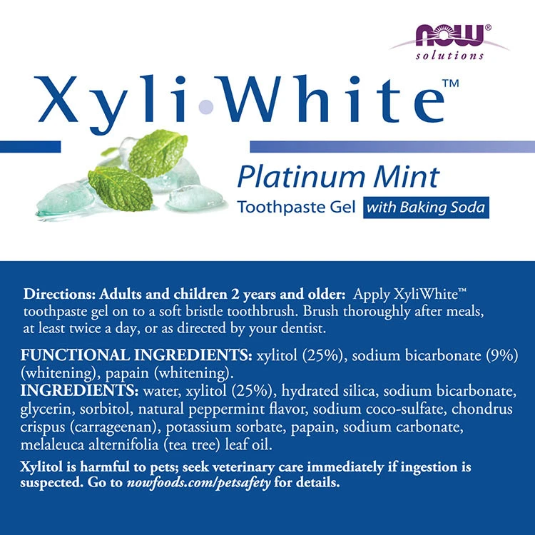 XyliWhite, Gel de Dente de Hortelã Platina c/ Bicarbonato de sódio - 181g - Image 5