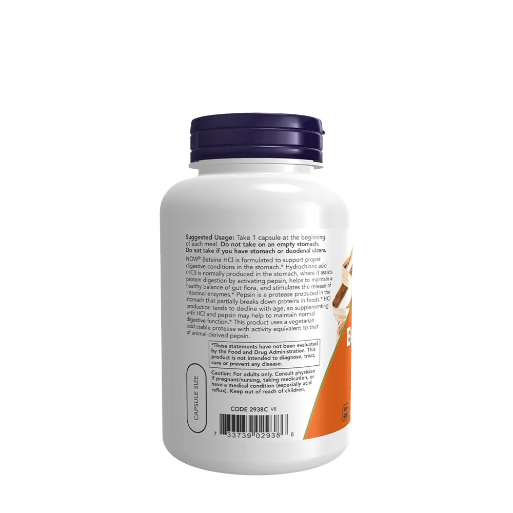 Betaine HCl, 648mg - 120 vcaps - Image 3